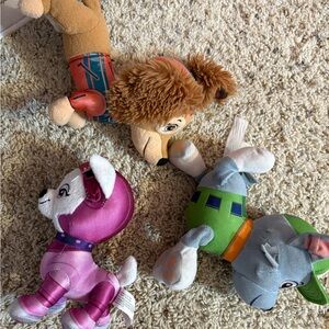 Bundle of 3 paw patrol stuffed animals